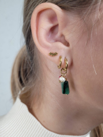 Oorbellen Suus "goud/Groen"