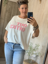 t-shirt met letters wit