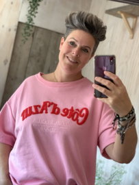 t-shirt met letters roze