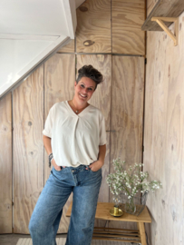 Basis blouse Off Withe