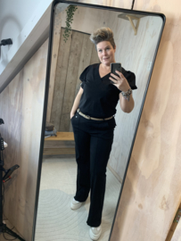 travel top - zwart Triple nine parels