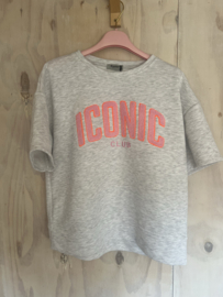 trui met letters grijs "Iconic