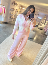 ROSANNE CARDIGAN RUIT ROZE