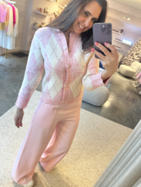ROSANNE CARDIGAN RUIT ROZE