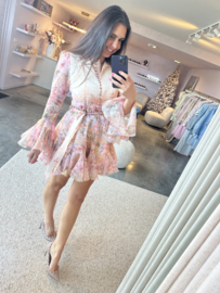 LOLA JURK ROZE BLOEM kort