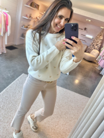 ZARA PULL CREME STRIK