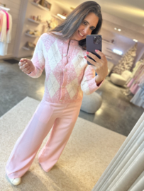 ROSANNE CARDIGAN RUIT ROZE