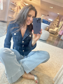 CARMEN VEST BLAUW