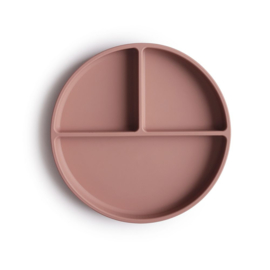 Sillicone Suction plate cloudy mauve