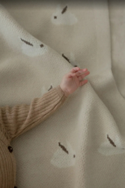 Baby Blanket Rabbits Beige