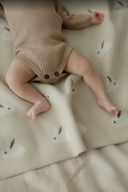 Baby Blanket Rabbits Beige