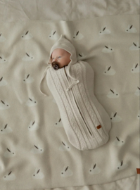 Baby Blanket Rabbits Beige