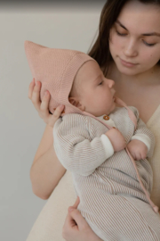 Knitted Hat peach 100% katoen