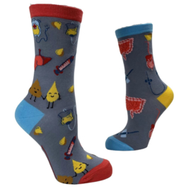 Happy2Wear MDL sokken mismatched - Maag Darm Lever afdeling