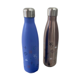 Dubbelwandige fles - DIERZORG symbolen - Lavendel