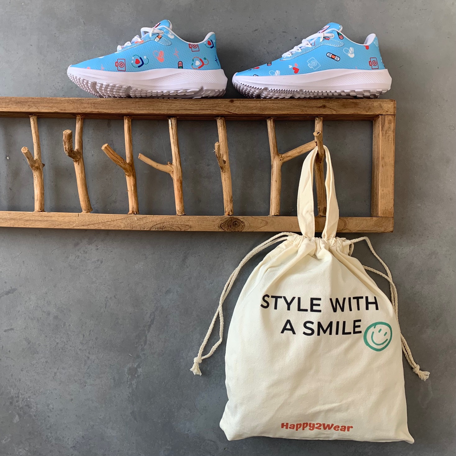 Happy2Wear Zorg Sneakers - Blue Care