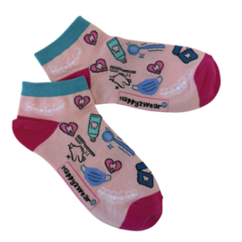 Tandarts enkelsokken Tand & Tandzorg - Dental care Pink
