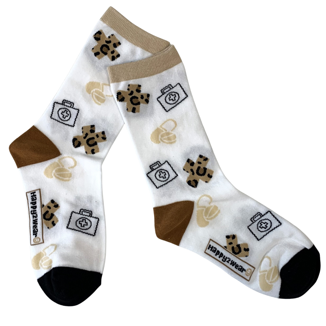 H2W Sokken zorgprofessional - Luipaardprint