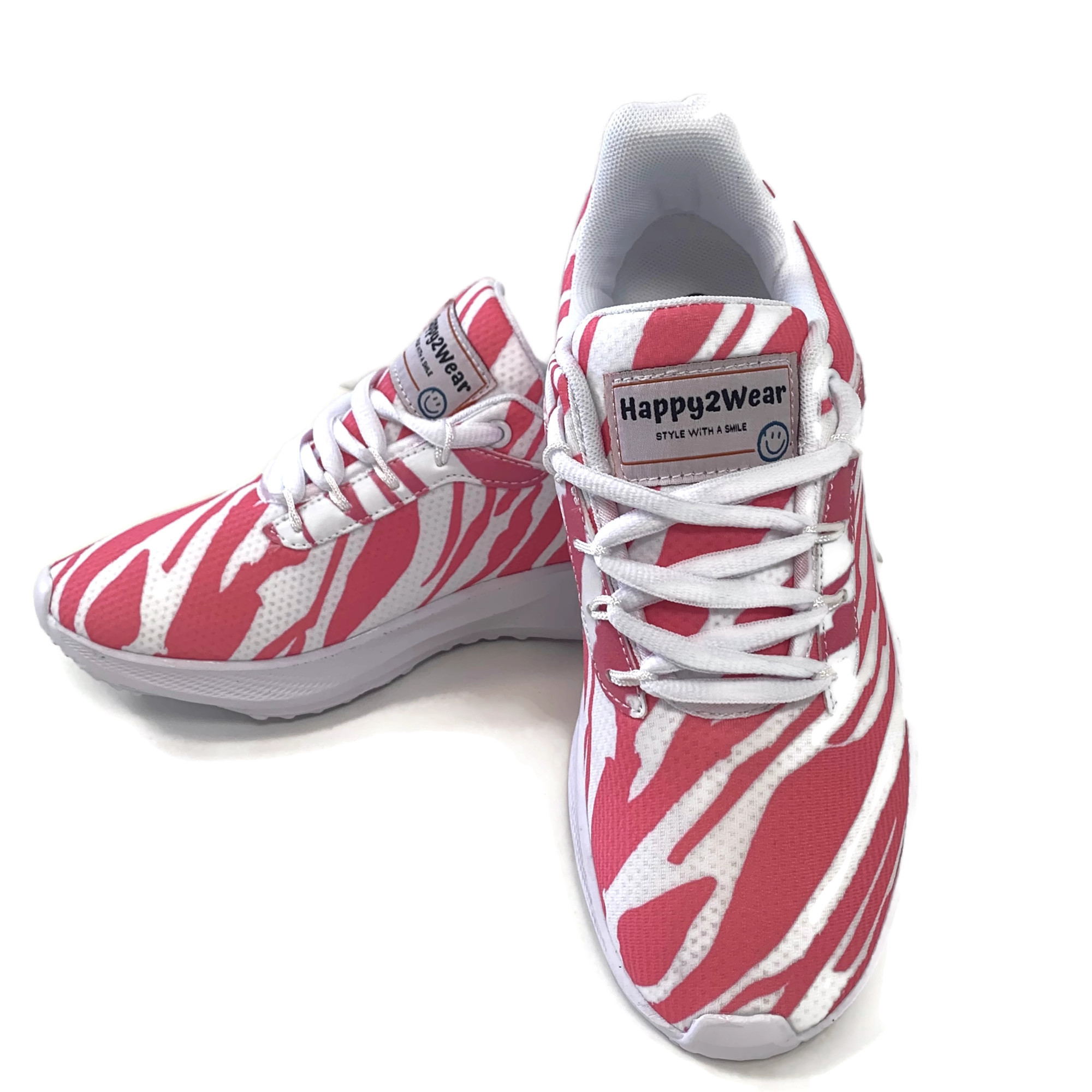 Happy2Wear Zorg Sneakers - Pink Zebra