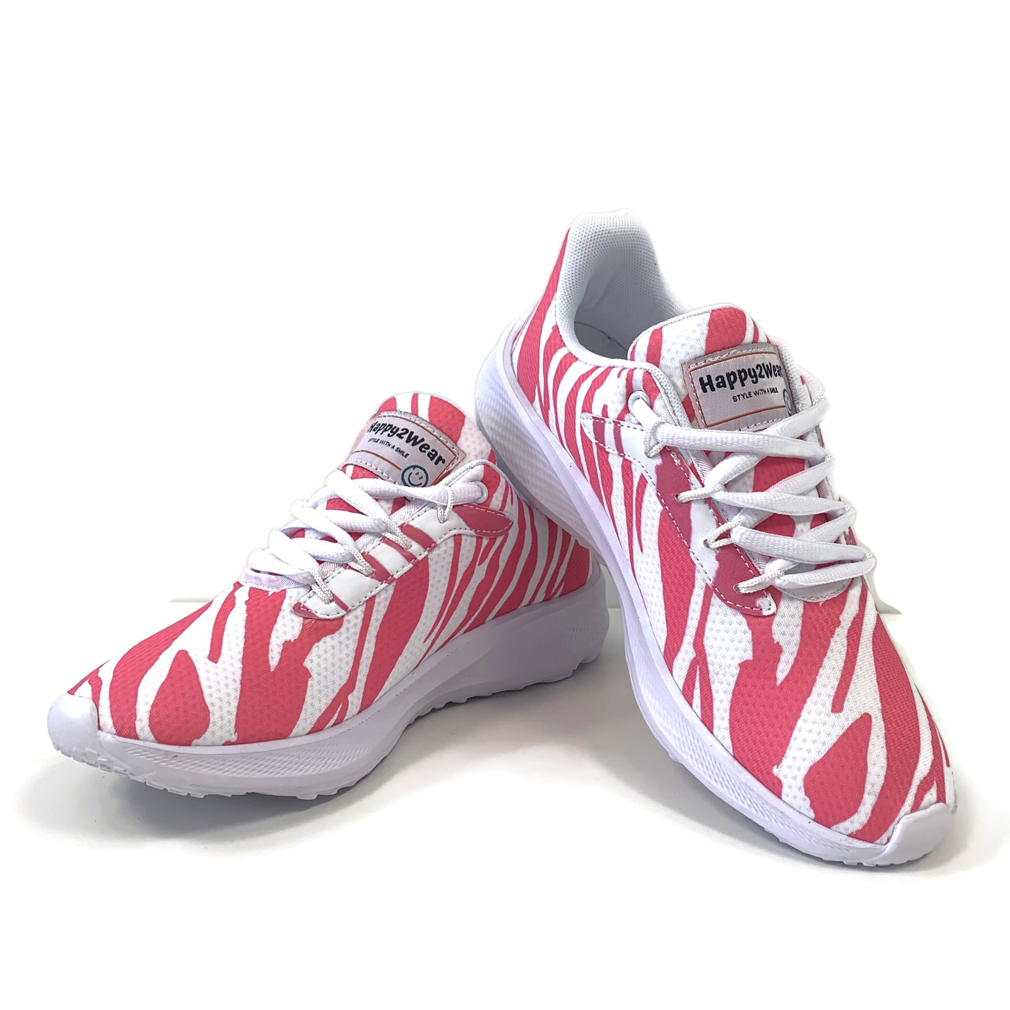 Happy2Wear Zorg Sneakers - Pink Zebra