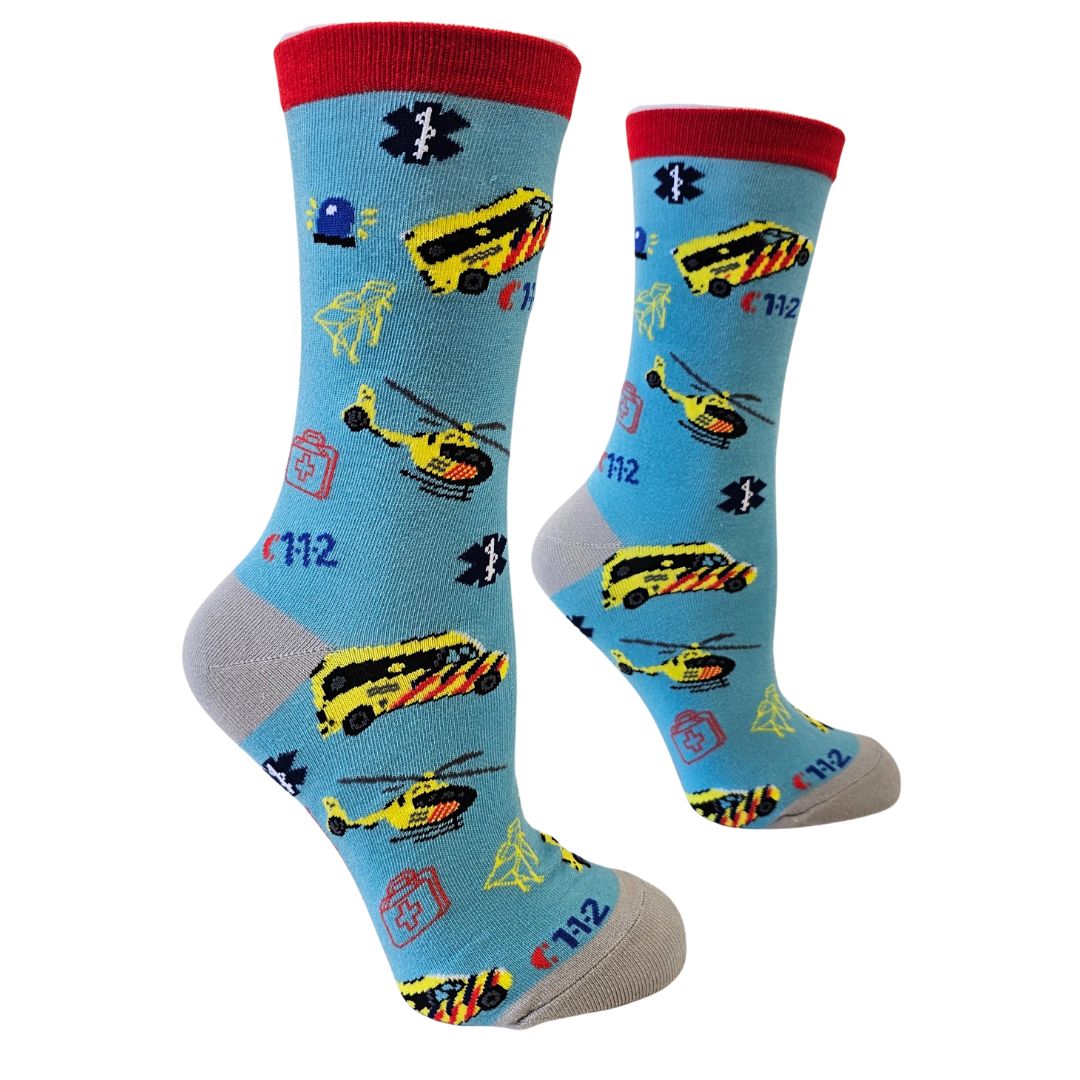 Happy2Wear Ambulance sokken - 112 spoedeisende hulp