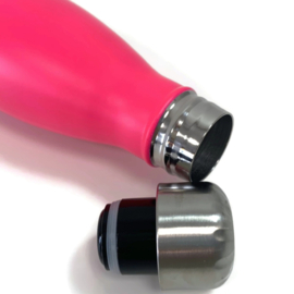 Dubbelwandige fles - onderwijs symbolen - Pink