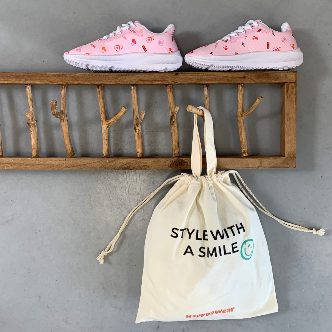 Happy2Wear Zorg Sneakers - Pink Care