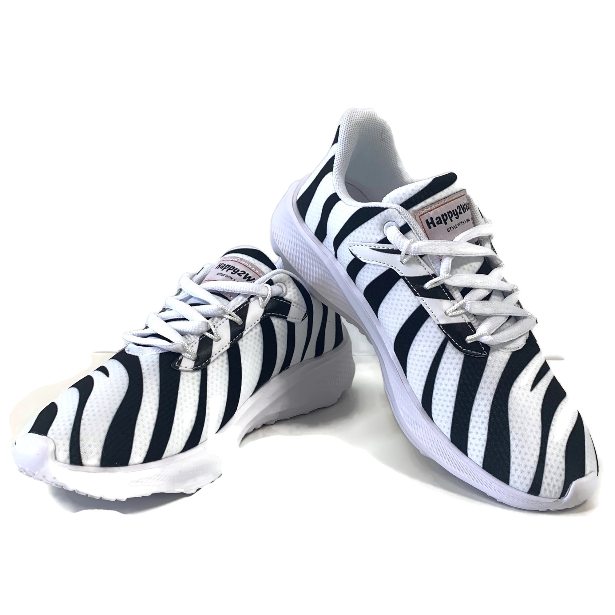 Happy2Wear Zorg Sneakers | Zebra zwart wit