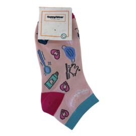 Tandarts enkelsokken Tand & Tandzorg - Dental care Pink