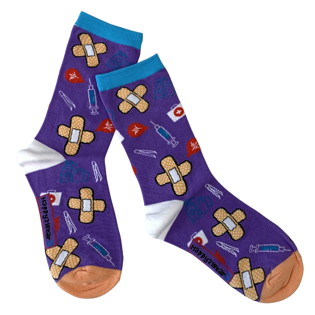 Happy2Wear Zorgsokken Lila Bandage