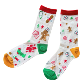 Happy2Wear missmatched Kerstsokken - zorgprofessional