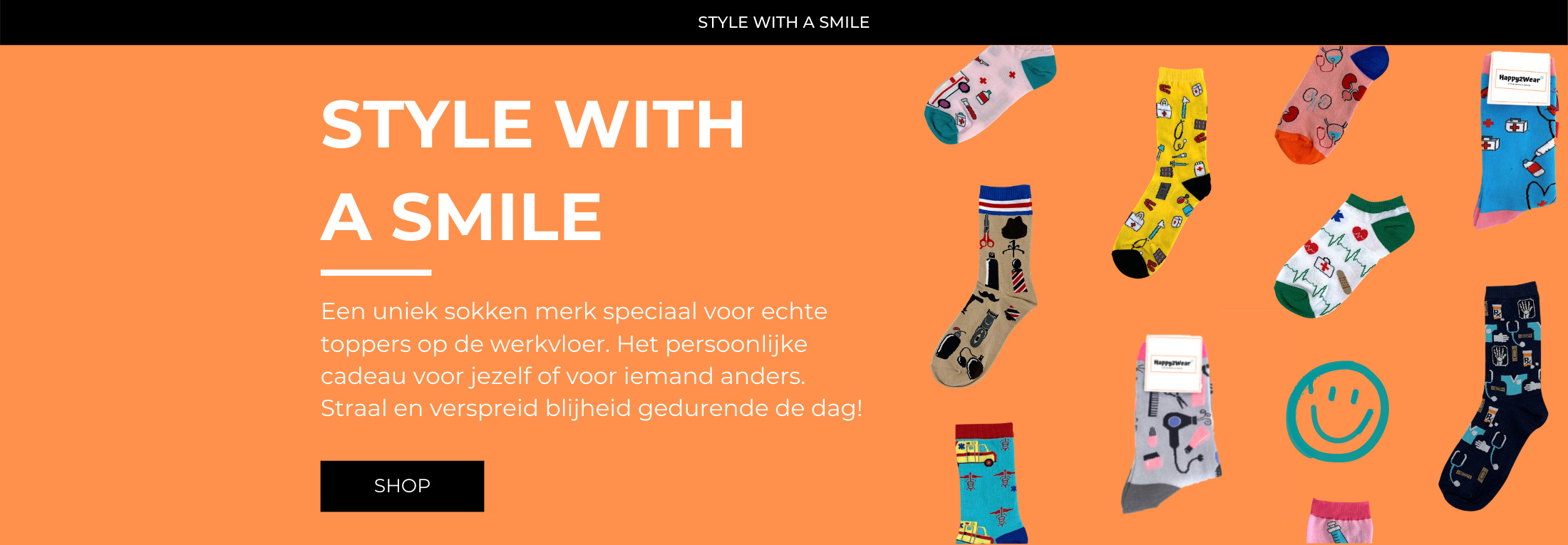 Happy2Wear home pagina style with a smile