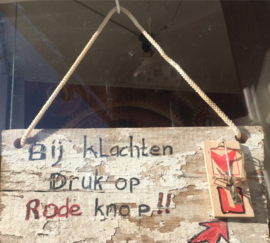 klachten bordje