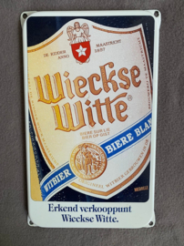 Wieckse Witte Emaille bord