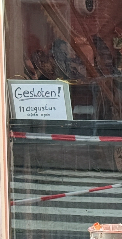 VAKANTIE SLUITING 2025
