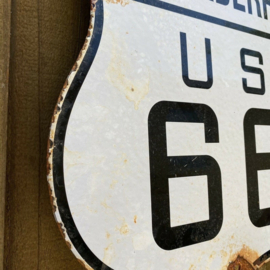 Route 66 emaille bord