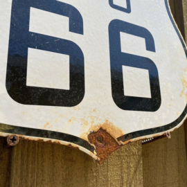 Route 66 emaille bord