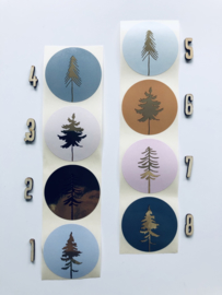 Sticker Kerstboom (8 stuks)