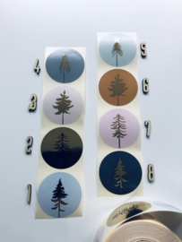 Sticker Kerstboom (8 stuks)