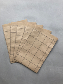 Kadozakje Grid Kraft 17x25cm (5 stuks)