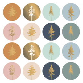 Sticker Kerstboom (8 stuks)