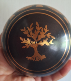 Klankschaal zwart/goud - 10 cm