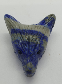 Wolf kop hanger Lapis Lazuli  1