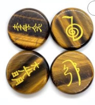 Set - Reiki Symbool Stenen Tijgeroog