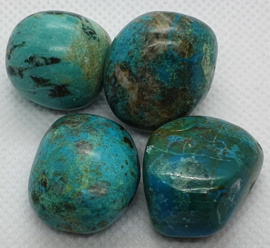 Chrysocolla trommelsteen