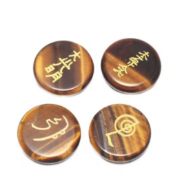 Set - Reiki Symbool Stenen Tijgeroog
