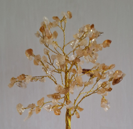 Citrien Edelsteenboom op houten voet