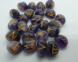 Amethyst Runenstenen set