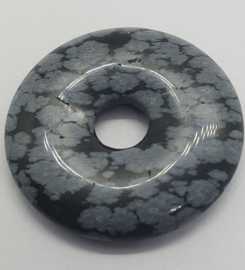 Obsidiaan Sneeuwvlok donut ca. Ø 40 mm