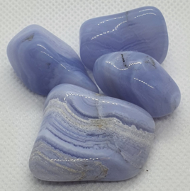 Chalcedone Blauw trommelsteen